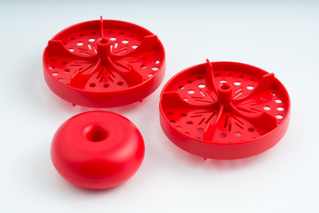 Schijf Original COMPETITION, 4", half, blauw, geel, rood, wit