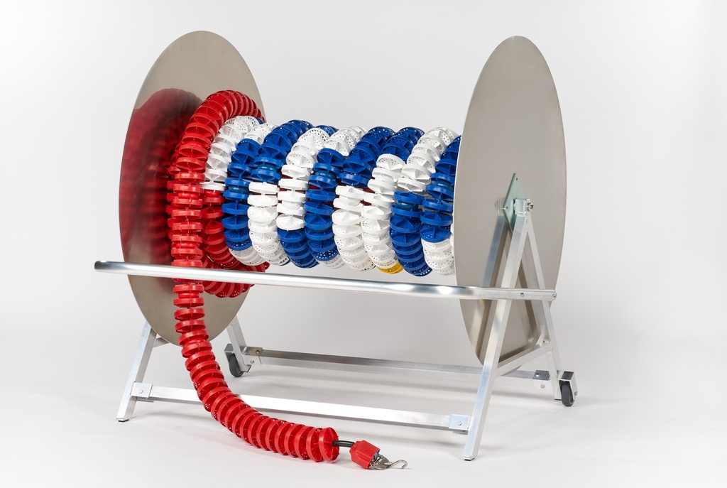 Haspelwagen met Haspel "Basic", für 100 m 4" Leinen, Aluminium