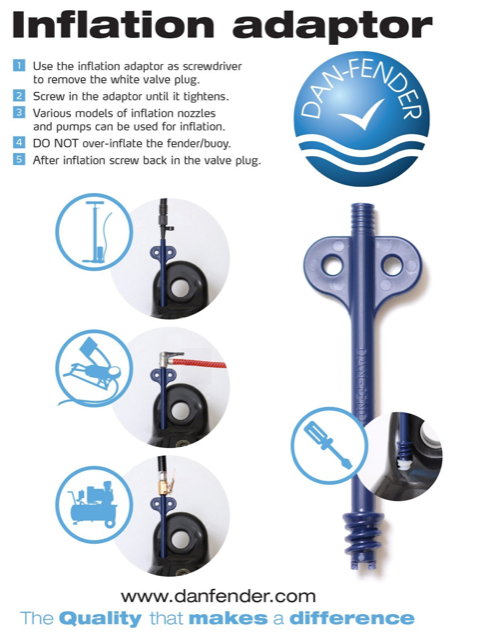 DAN FLOAT Inflation adaptor + valve kit