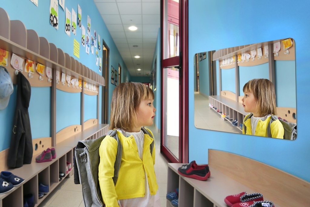 Miroir plat incassable pour sanitaire - 400x600x5mm