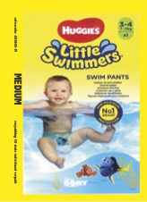 [AU6905-M] Zwempamper little swimmer individueel verpakt - M