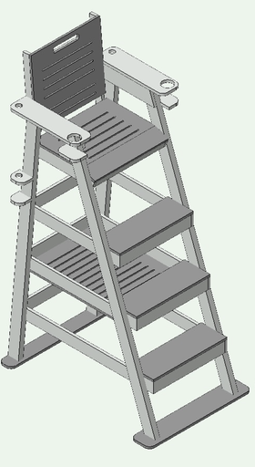 [MPRS3T] Lifeguard chair - 3 steps