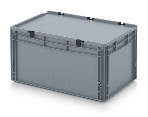 [AUED64/32HG] Eurobox met scharnier deksel - 60x40x33,5cm